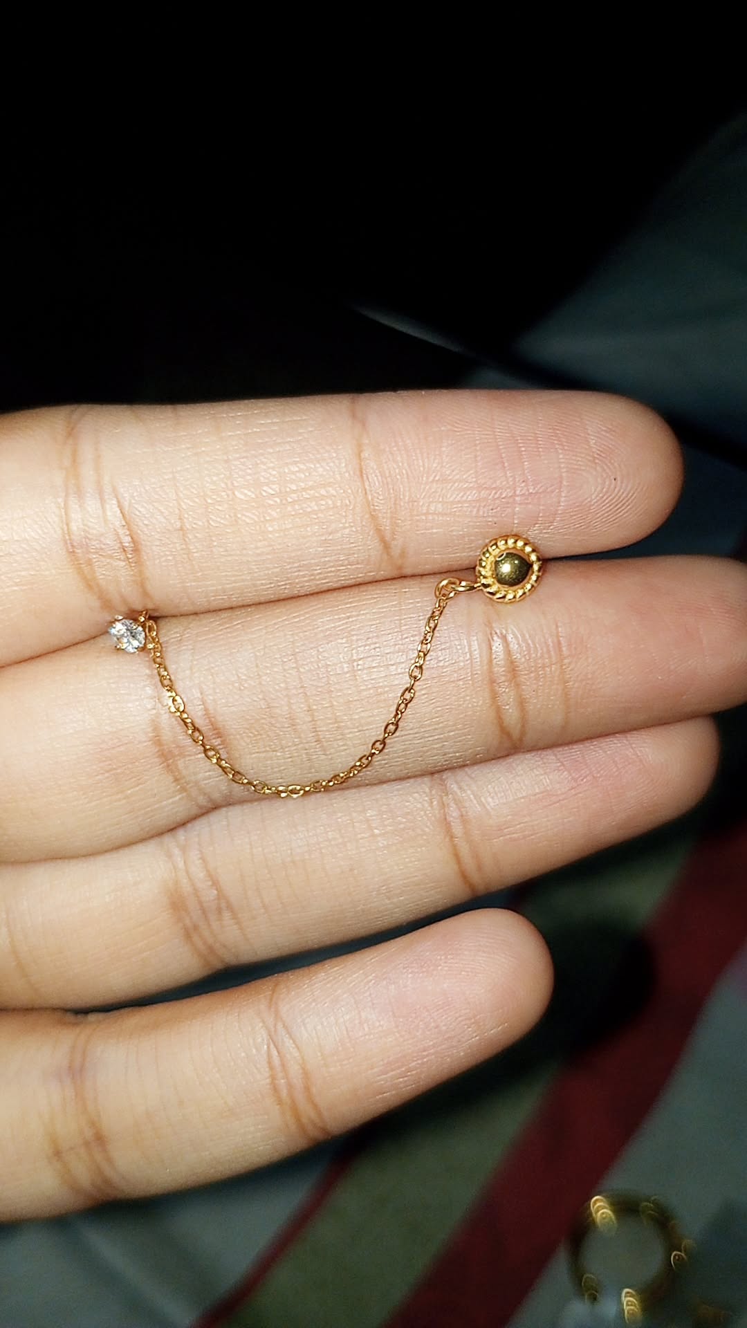Double sided chain studs  (pair)