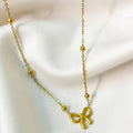 Premium bow necklace