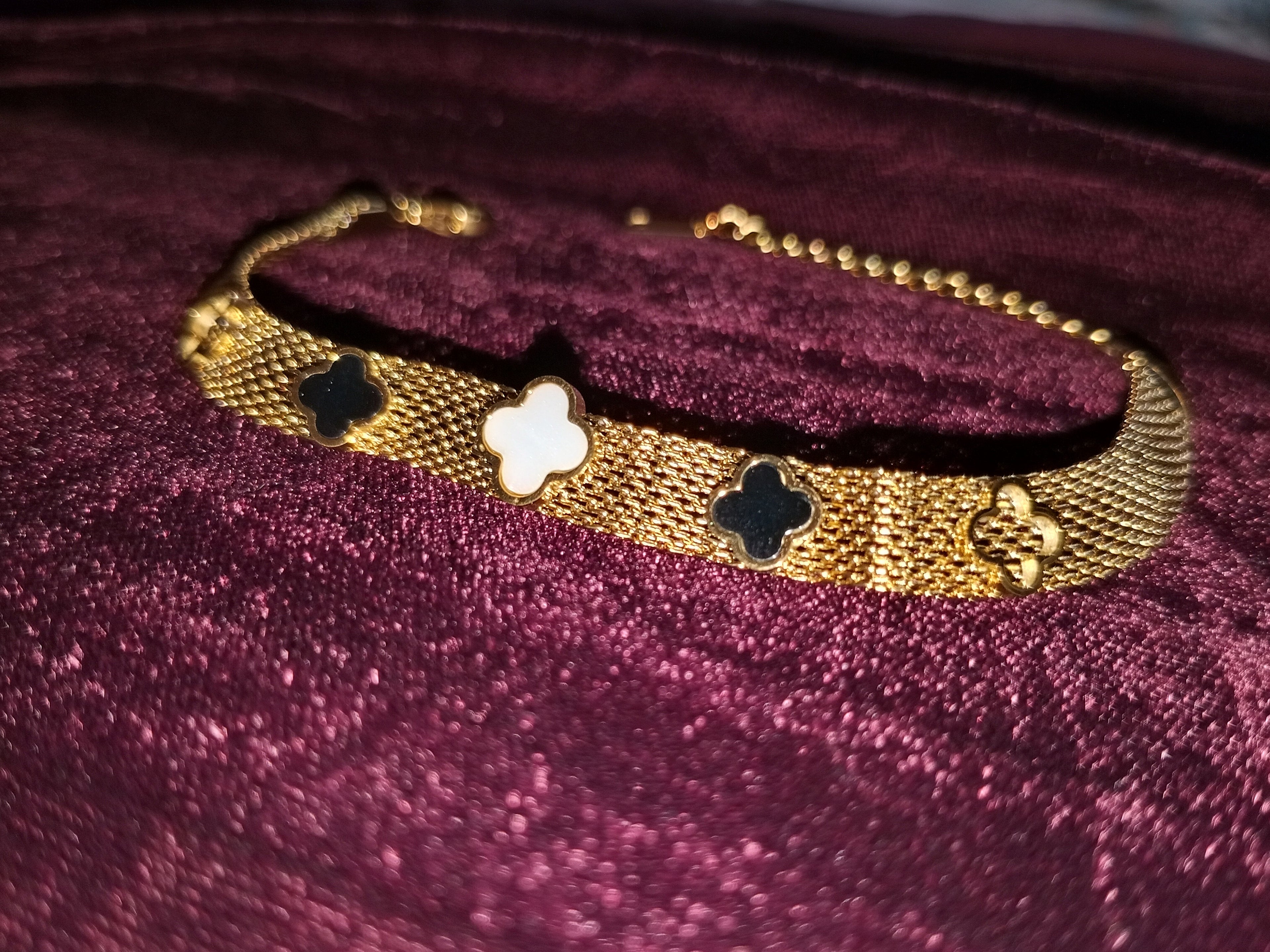 Snake chain clover bracelet